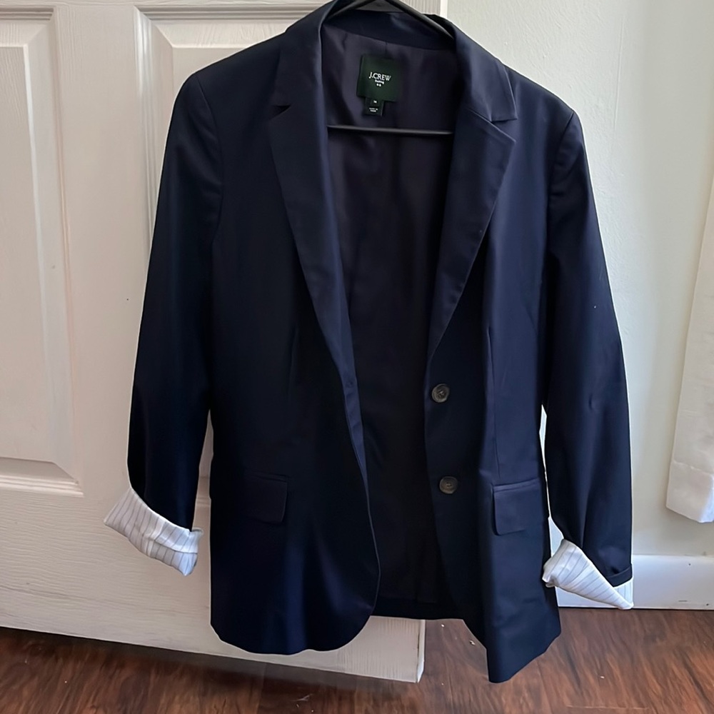 Barley worn Jcrew suit blazer